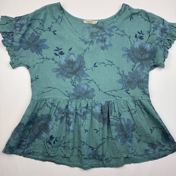 Valentina Naldi Italian Linen Top size Medium - Picture 1 of 16